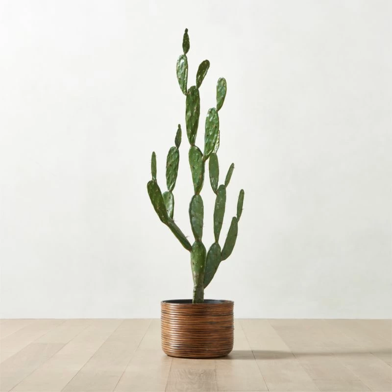 Faux Potted Cactus Plant 4'9'' - Realistic Home Decor for Modern Spaces - Image 2
