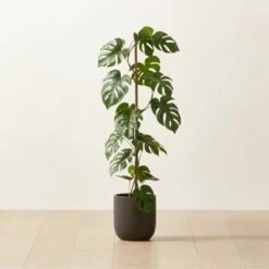 40" Faux Potted Monstera Deliciosa - Realistic Artificial Plant for Home Decor