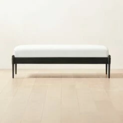 Fynn Large White Velvet Ottoman - Stylish Living Room Furniture