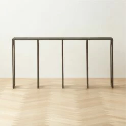 Grado Black Cast Aluminum Console Table - Modern Living Room Furniture