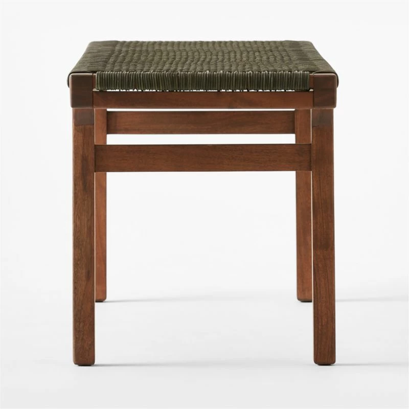 Large Green Leather Bench - Stylish Living Room Furniture - Image 5