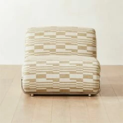 Hada Armless Geometric Patterned Lounge Chair - Modern Living Room Furniture