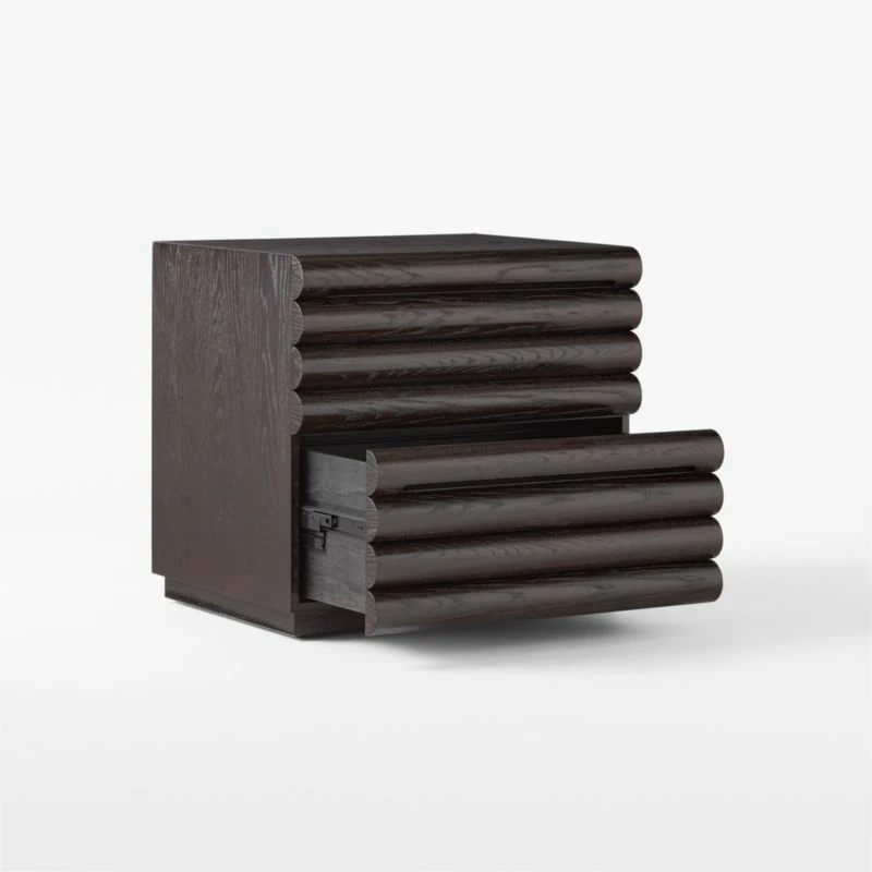 Hark Hi-Gloss Oak Wood 2-Drawer File Cabinet - Stylish Office Storage Solution - Image 5