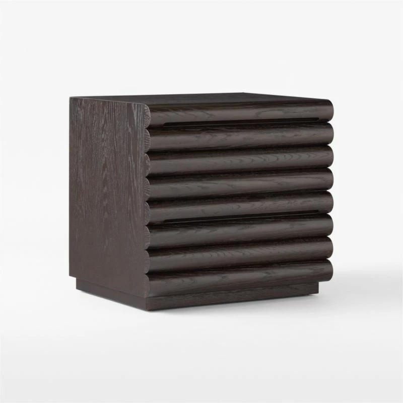 Hark Hi-Gloss Oak Wood 2-Drawer File Cabinet - Stylish Office Storage Solution - Image 4