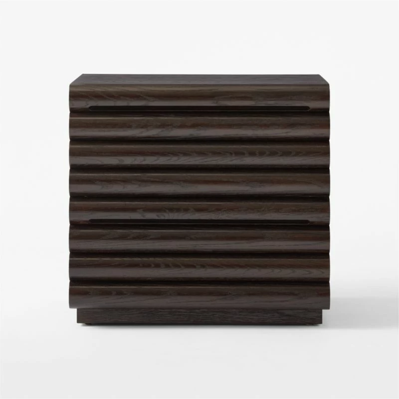 Hark Hi-Gloss Oak Wood 2-Drawer File Cabinet - Stylish Office Storage Solution - Image 3