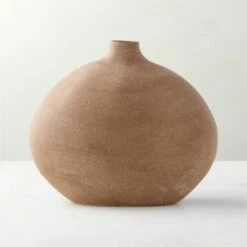 Haute Tan Ceramic Vase Short - Elegant Home Accessory
