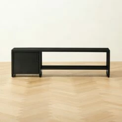 Hendricks Black Metal Shoe Storage Bench - Stylish & Functional Living Room Furniture
