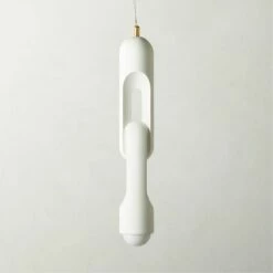 Jumeau White Concrete Pendant Light - Modern Industrial Lighting Fixture