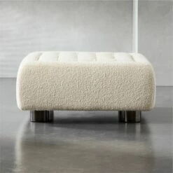 Fells Boucle Large Tufted Ottoman - Stylish Living Room Furniture