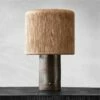 Ramble Tall Dark Brown Ceramic Table Lamp with Jute Shade - Elegant Lighting for Home Décor