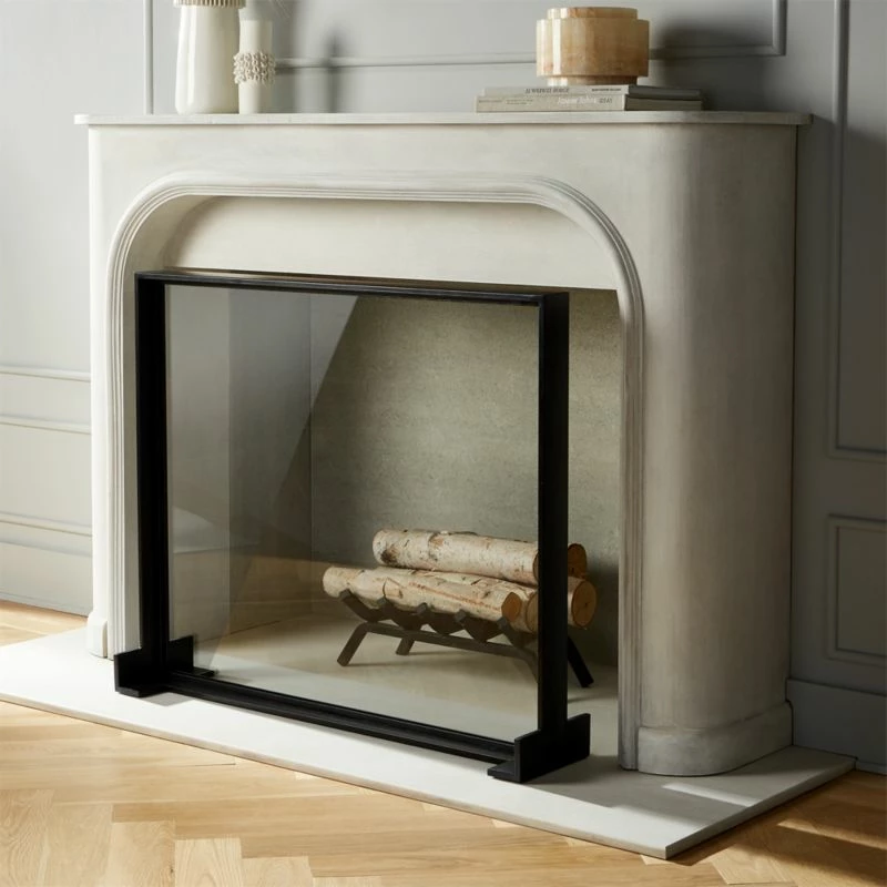 Ledge Glass Fireplace Screen - Stylish & Durable Home Accessory - Image 2