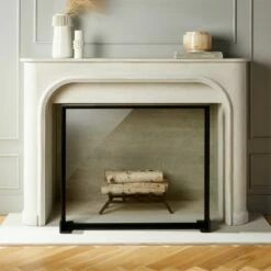 Ledge Glass Fireplace Screen - Stylish & Durable Home Accessory