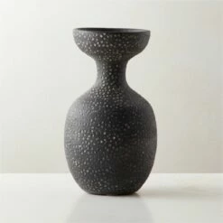 Leroi Black Terracotta Vase - Elegant Home Accessory