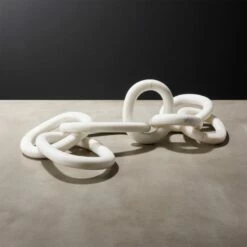 Links Cool White Decorative Marble Chain - Elegant Home Accessory