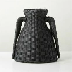 Luana Woven Black Vase Small - Elegant Home Accessories