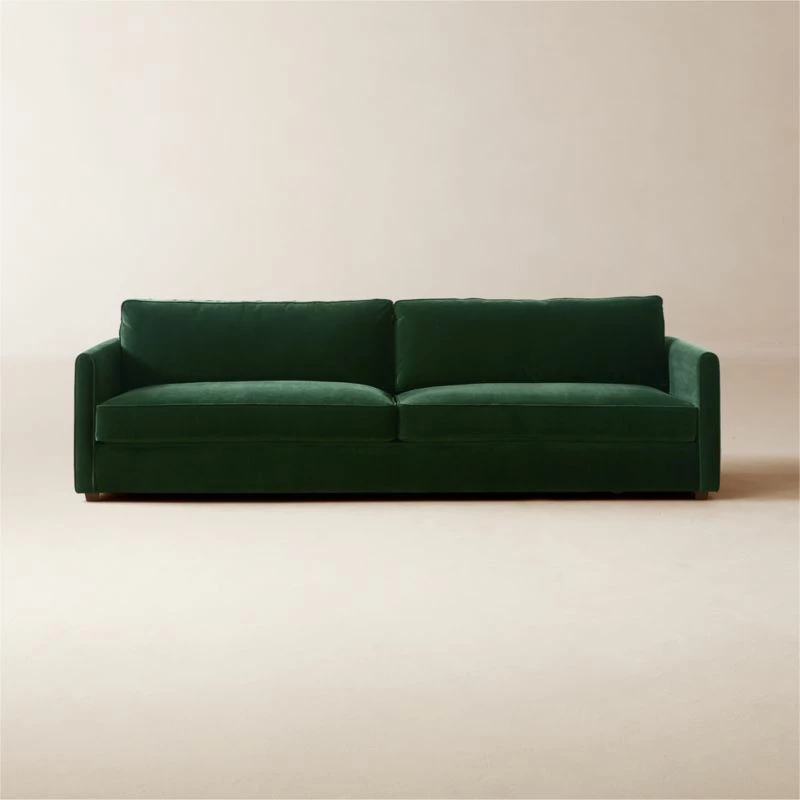 Malea Green Velvet Sofa - Luxurious Living Room Furniture