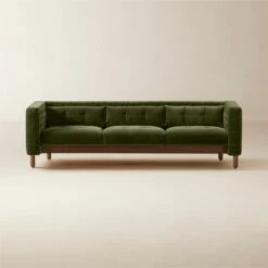 Marconi 3-Seater Tufted Green Velvet Sofa - Luxurious Living Room Furniture