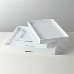 Marq High Gloss White Trays | Premium Home Accessories