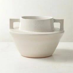 Masa White Terracotta Vase - Elegant Home Accessories