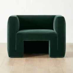 Matra Deep Teal Velvet Lounge Chair - Modern Living Room Furniture