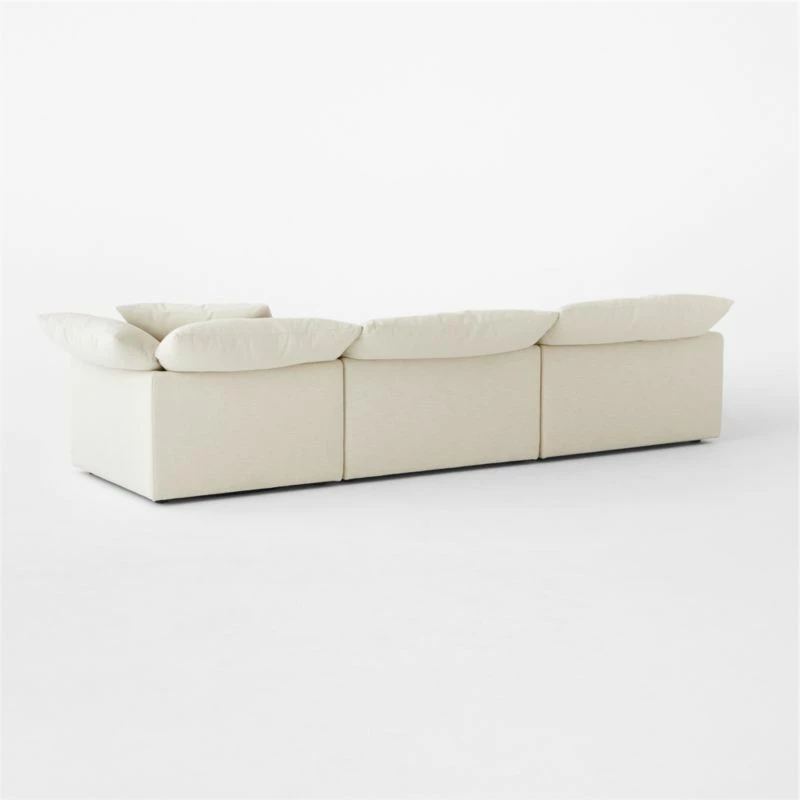 Mattea 4-Piece Neutral Performance Linen Sectional Sofa with Left-Arm - Modern Living Room Furniture - Image 6