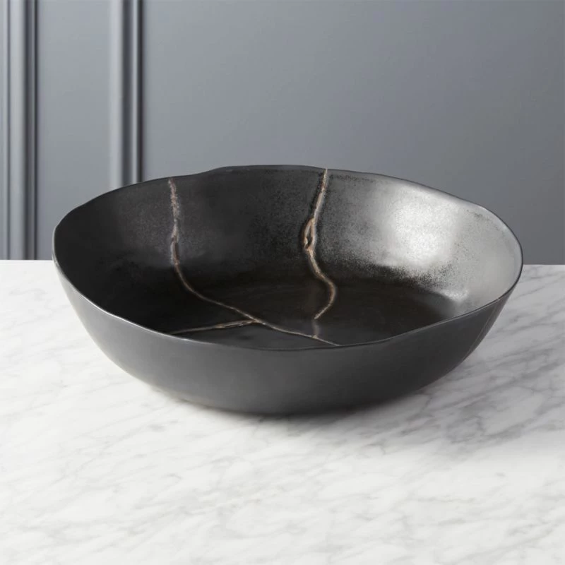 Mend Metallic Black Serving Bowl - Elegant Home Accessories