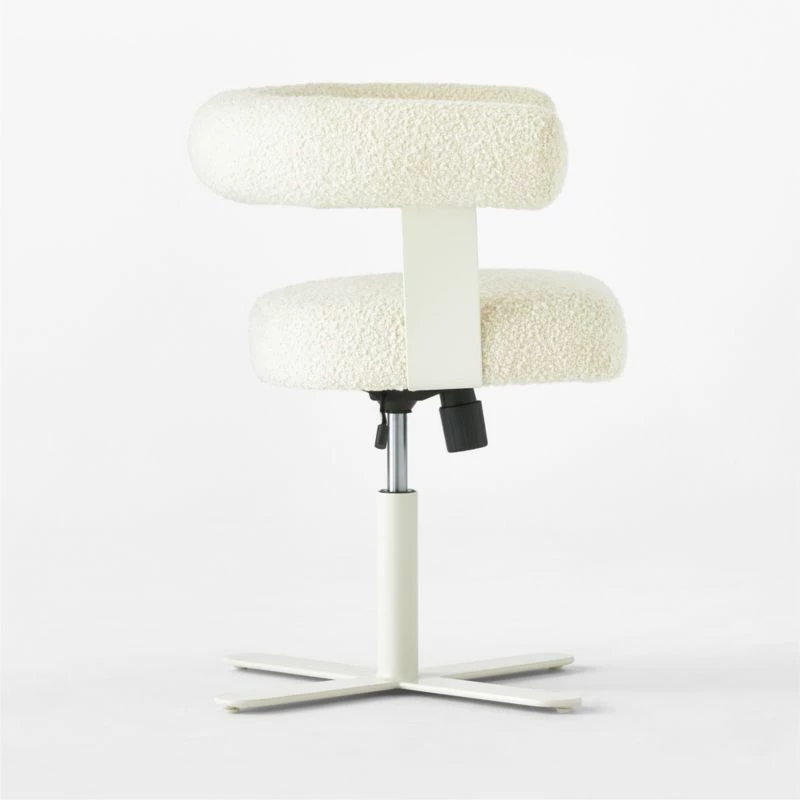 Mezza Ivory Boucle Office Chair - Ergonomic & Stylish Office Furniture - Image 4