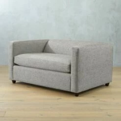 Movie Felt Grey Sleeper Sofa Twin - Modern Living Room Furniture