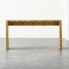 Niche Neutral Burl Wood Console Table 54" - Modern Living Room Furniture