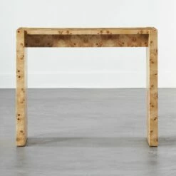 Niche Neutral Burl Wood Console Table 34" - Modern Living Room Furniture