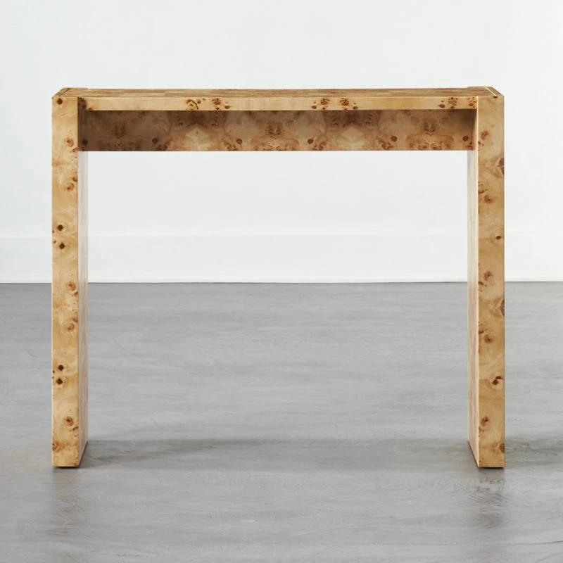 Niche Neutral Burl Wood Console Table 34" - Modern Living Room Furniture