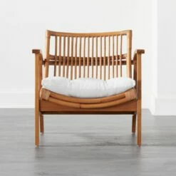 Noelie Rattan Lounge Chair With White Cushion - Stylish Living Room Furniture