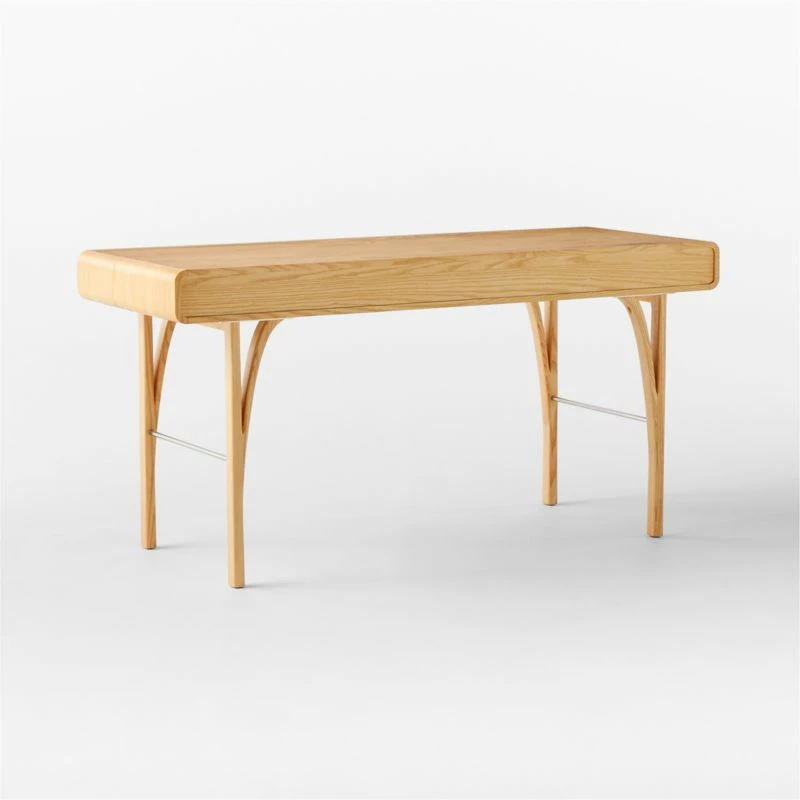 Noemie 3-Drawer Burl Wood Office Desk | Modern Office Furniture - Image 5