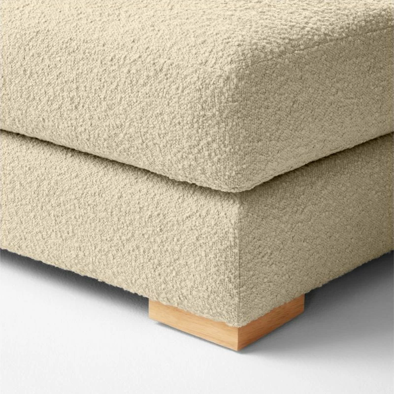 Piazza 4-Piece Modular Camel Brown Boucle Sectional Sofa with White Oak Legs - Modern Living Room Furniture - Image 6