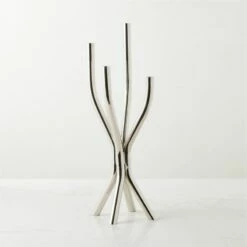 Plata Stainless Steel Multi Taper Candle Holder - Elegant Home Accessory