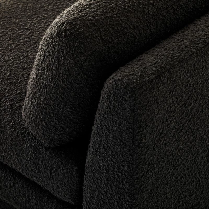 Plinth Black Boucle Accent Chair - Modern Living Room Furniture - Image 7