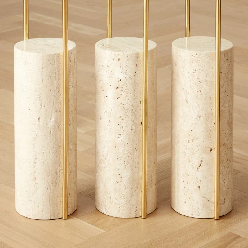 Polo Travertine Floor Lamp - Modern Lighting for Home Decor - Image 4