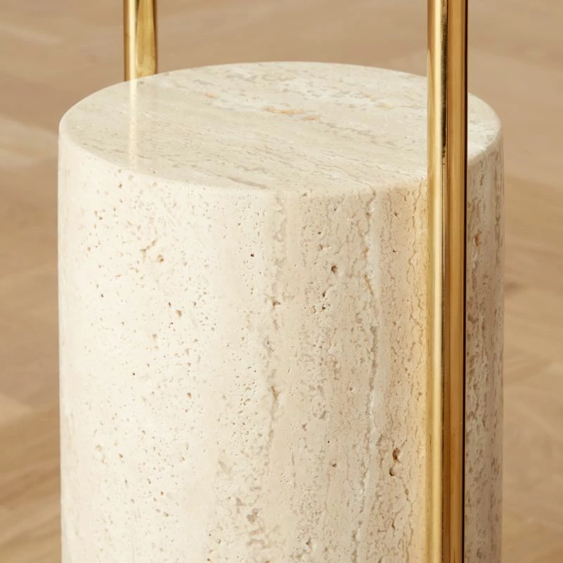 Polo Travertine Floor Lamp - Modern Lighting for Home Decor - Image 3