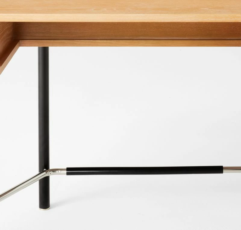 Portofino Cerused White Oak Wood Desk - Modern Office Furniture - Image 9