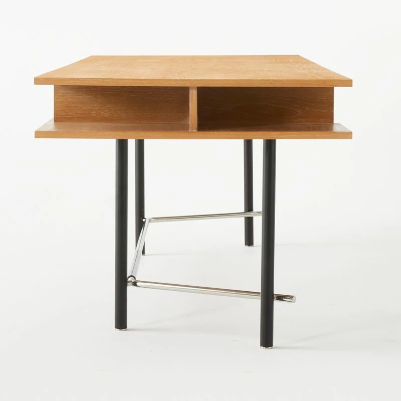 Portofino Cerused White Oak Wood Desk - Modern Office Furniture - Image 7