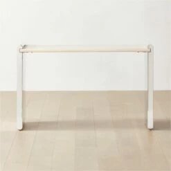 Raggio Stainless Steel Desk with White Wood Top | Modern Office Furniture