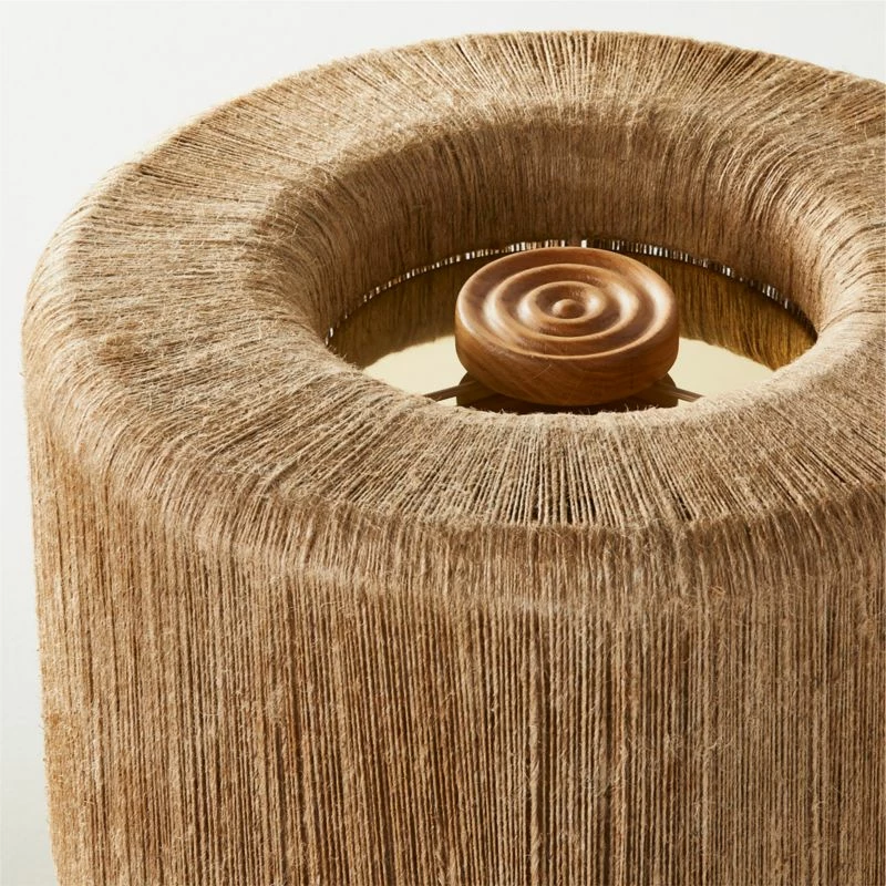 Ramble Short White Ceramic Table Lamp with Jute Shade - Stylish Lighting for Home Decor - Image 4