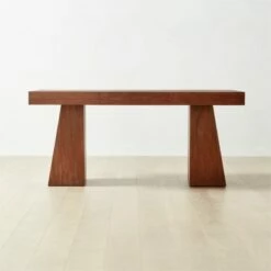 Ridge Cerused Acacia Wood Desk With Drawer - Stylish Office Furniture