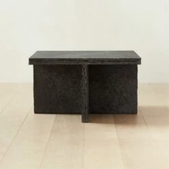 Ruvidio Black Stone Coffee Table - Modern Living Room Centerpiece