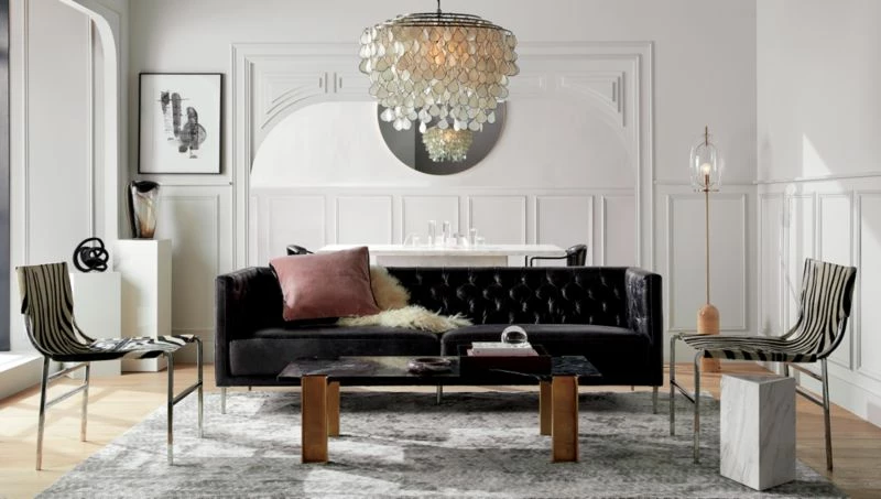 Savile Leather Tufted Sofa - Luxurious Living Room Furniture - Image 3