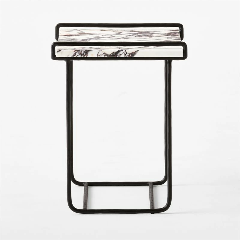 Sefro Marble and Metal Side Table - Elegant Living Room Furniture - Image 5