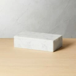 Elegant Small White Marble Box - Perfect Home Accessory