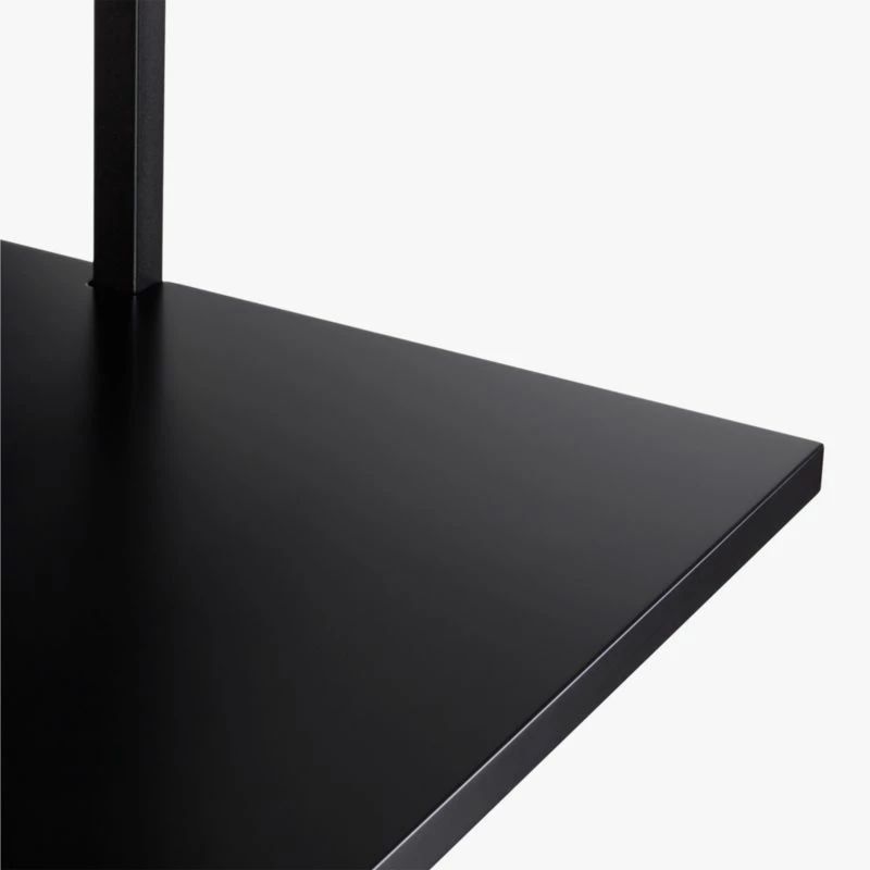 Stairway Black Wall Mount Desk With Shelf 72.5'' - Space-Saving Office Furniture - Image 5