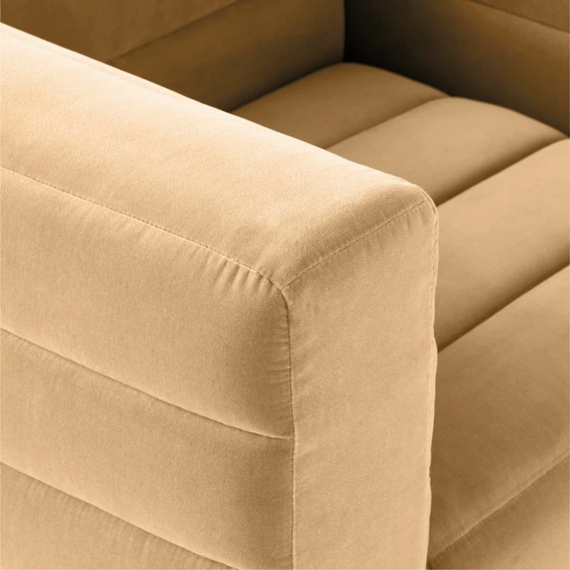 Strato Camel Brown Velvet Accent Chair - Stylish Living Room Furniture - Image 6