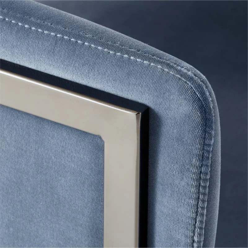 Stretta Blue Velvet Office Chair - Ergonomic Comfort for Modern Workspaces - Image 6